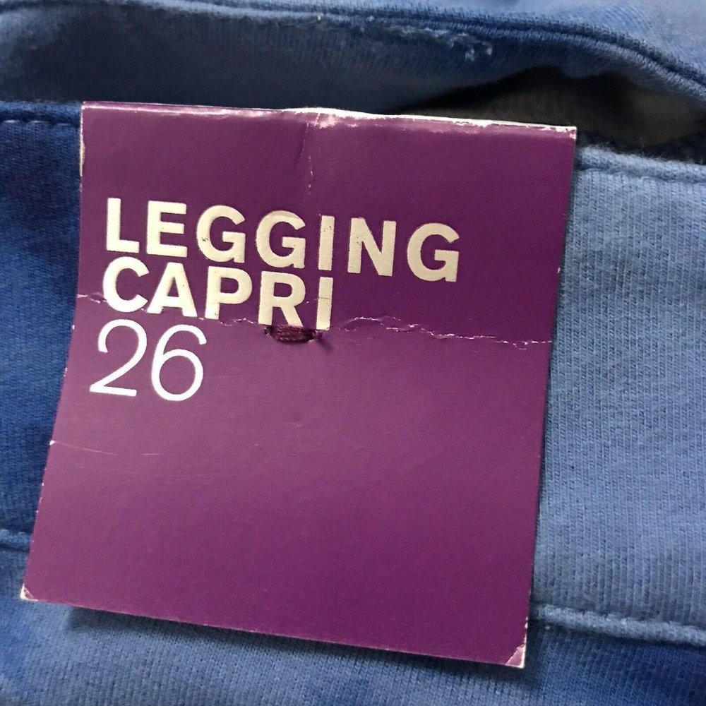 Lane Bryant Size 26 Capri Jeggings Blue Tie Dye - Picture 3 of 5